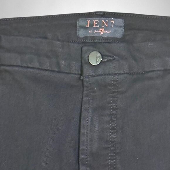 7 FOR ALL MANKIND Jen7 Women's Destructed Boyfriend Black Jeans NWT Size 20W - Picture 6 of 8